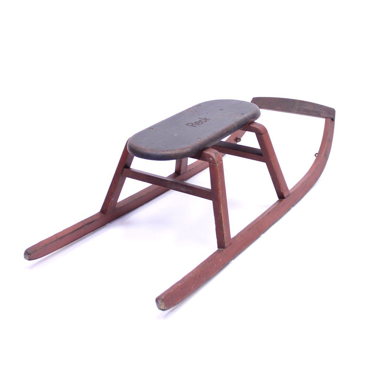 Home Decor Vintage Wooden Sled, 1940s photo