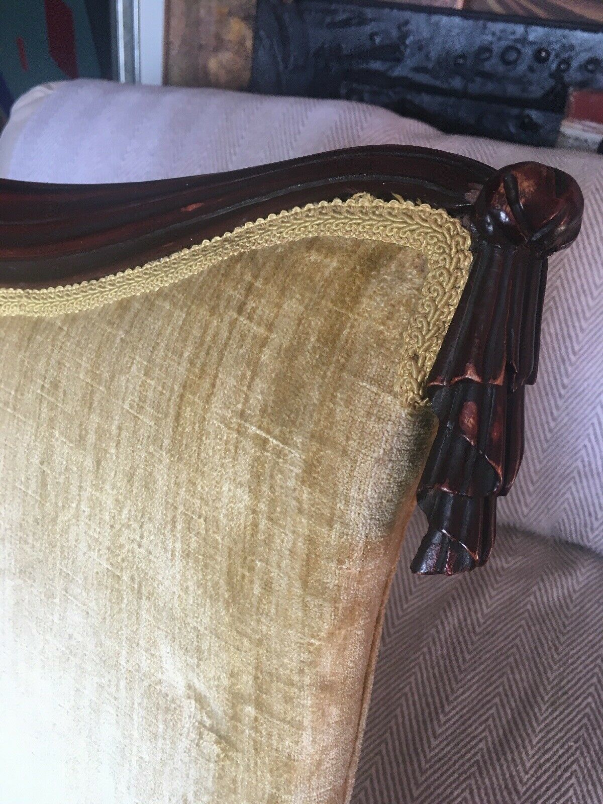 Rare Stunning Grosfeld House Swag And Drape Armchair, Hollywood Regency photo vinterior