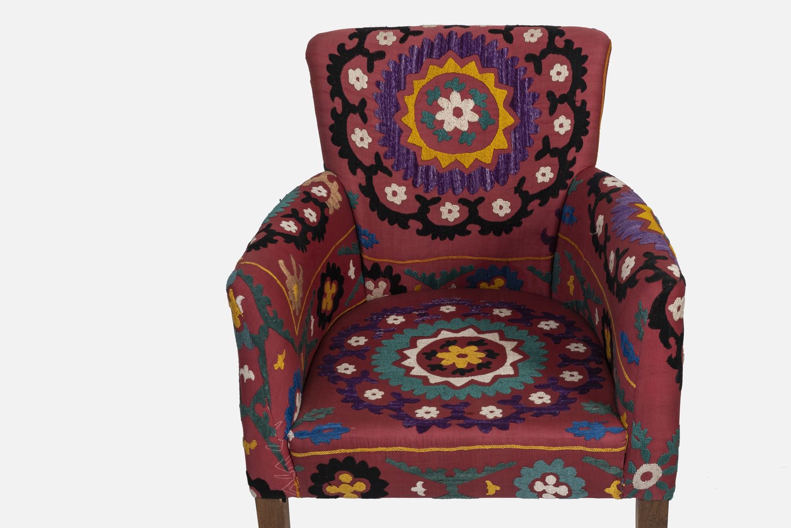 Set Of 6 Suzani Chair Traditional Bergere photo 9074.0