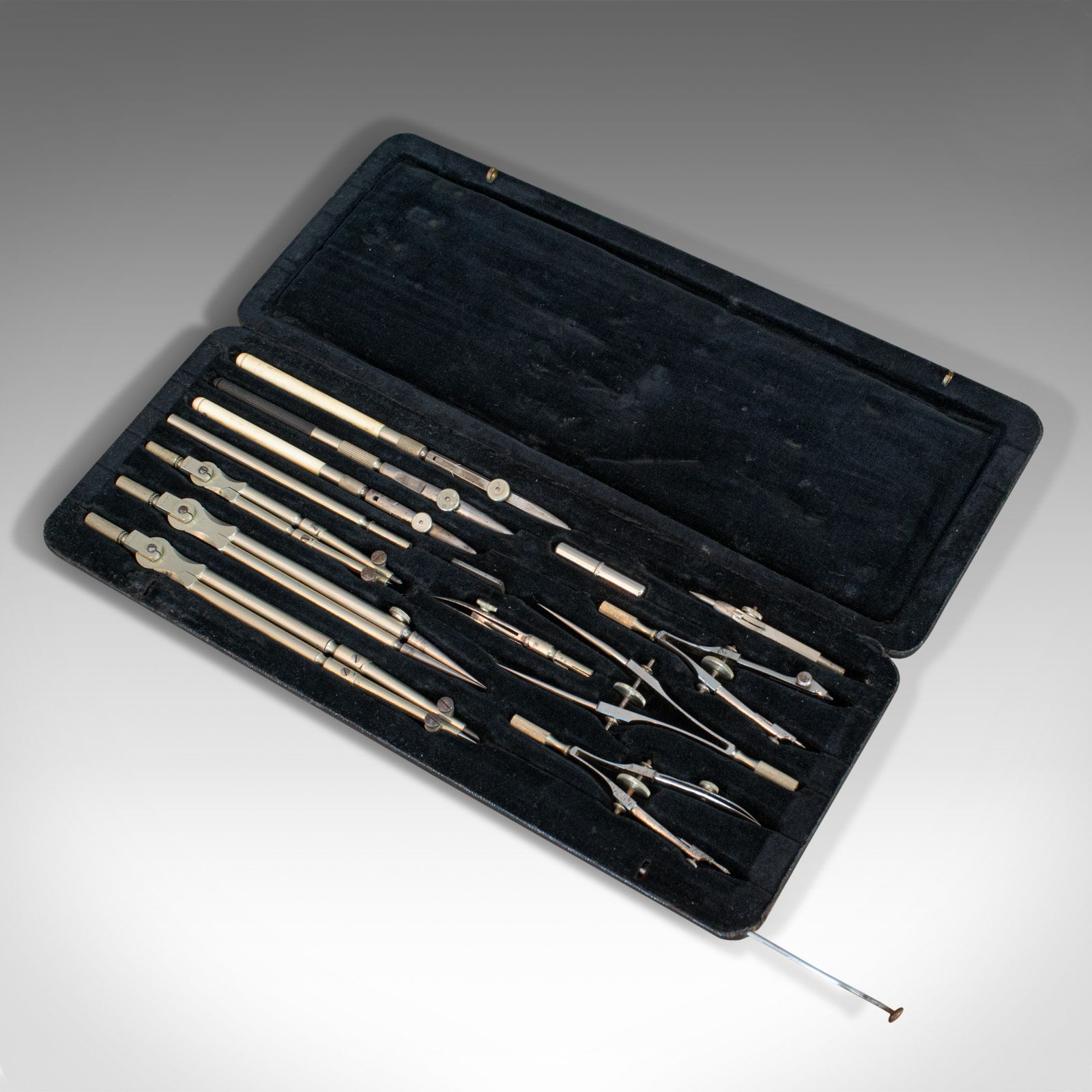 Antique Technical Drawing Set, German, Cartographer's Instruments, Riefler, 1920 photo Home Decor