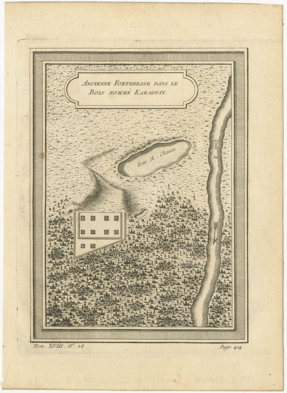 Antique Print Of A Fortress In Perm Krai By Prévost (1768)