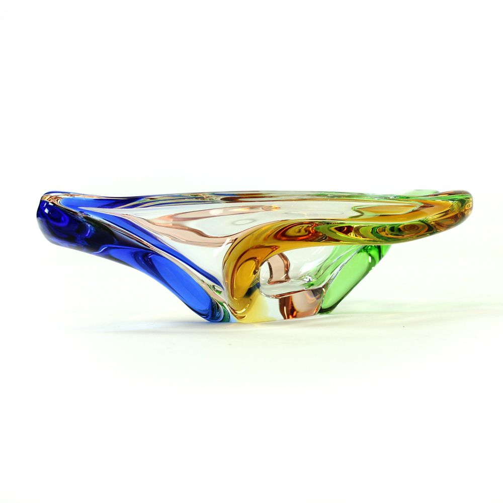 Art Glass Bowl, Rhapsody Collection By Frantisek Zemek For Sklarna Mstisov, 1960 photo Home Decor