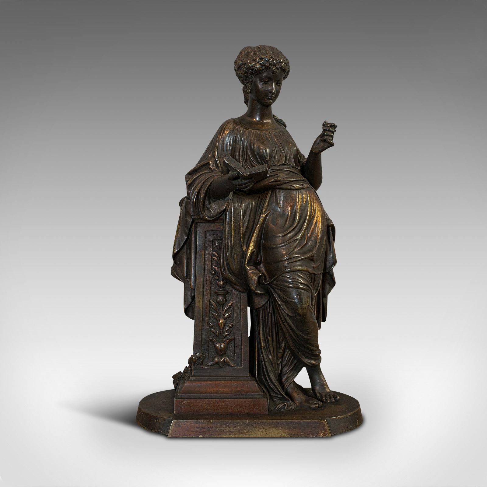 Antique Bronze Figure, French, Female, Art Nouveau, After Moreau, Circa 1920 photo furniture