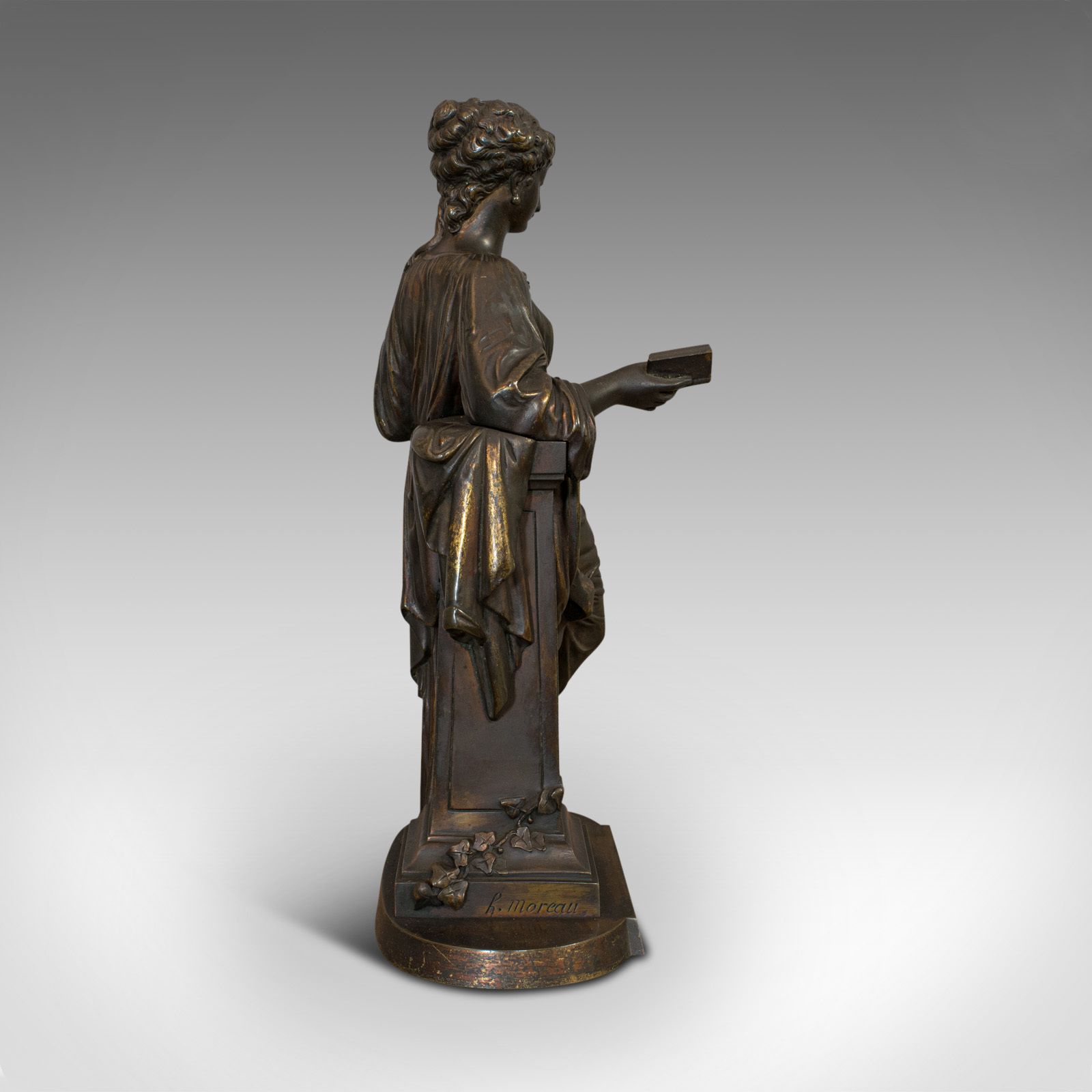 Antique Bronze Figure, French, Female, Art Nouveau, After Moreau, Circa 1920 photo Home Decor