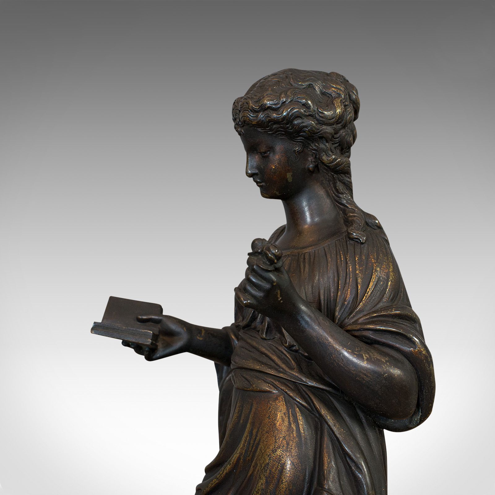 photo for sale Antique Bronze Figure, French, Female, Art Nouveau, After Moreau, Circa 1920