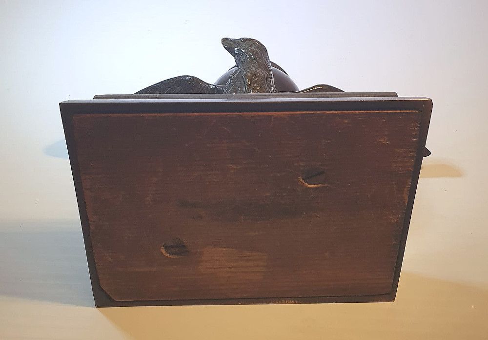 19th Century Bronze Desk Paper Weight Or Inkwell photo Home Decor