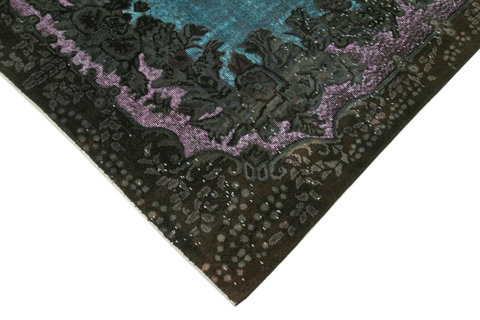 Handmade Hand Knotted Brown Overdyed Rug photo Textiles