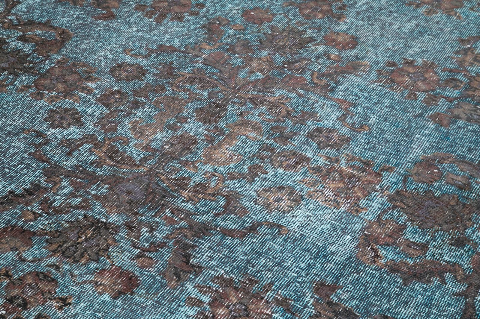 Handmade Anatolian Blue Overdyed Rug photo 740.0