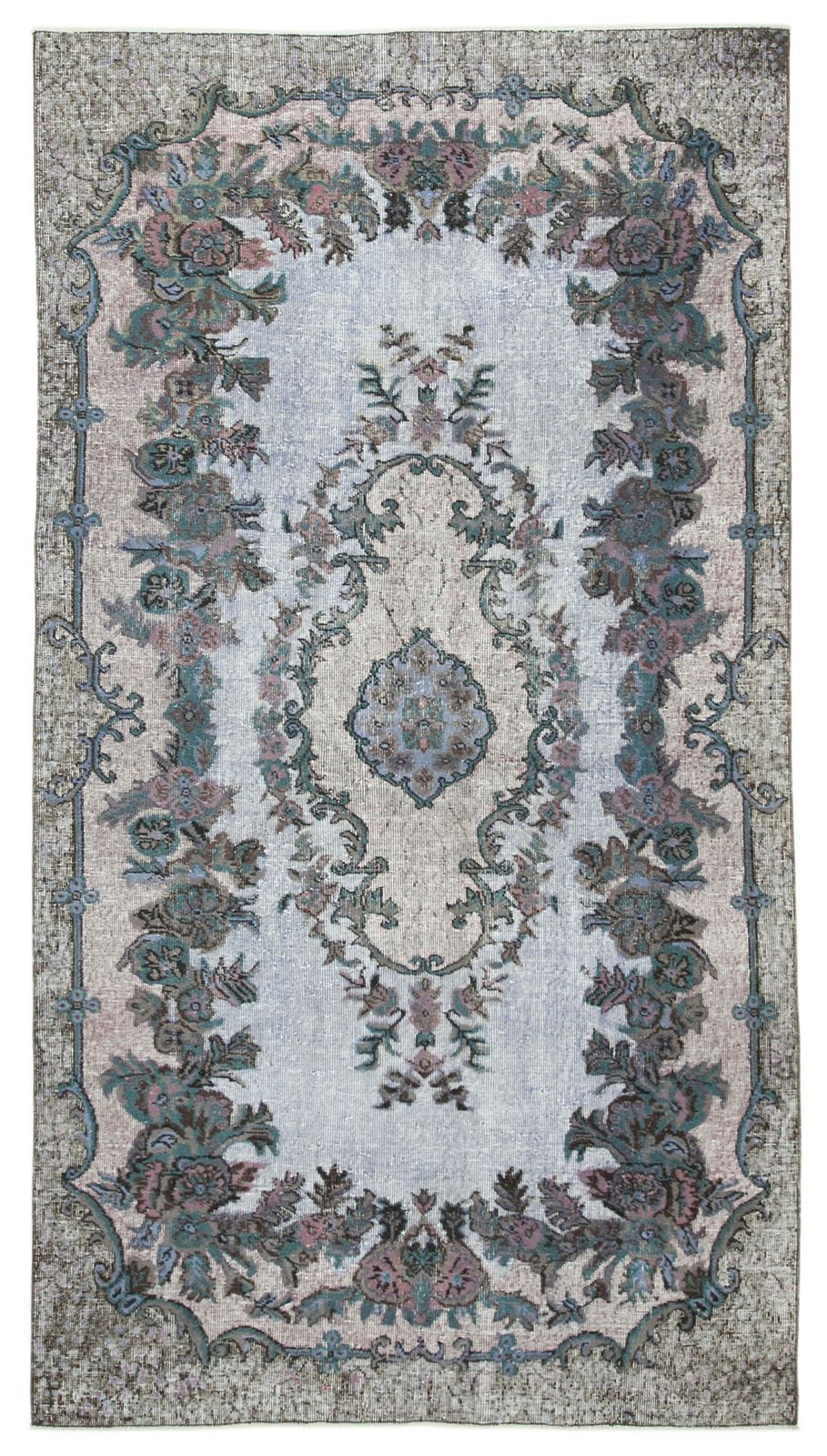 Handmade Traditional Grey Overdyed Rug