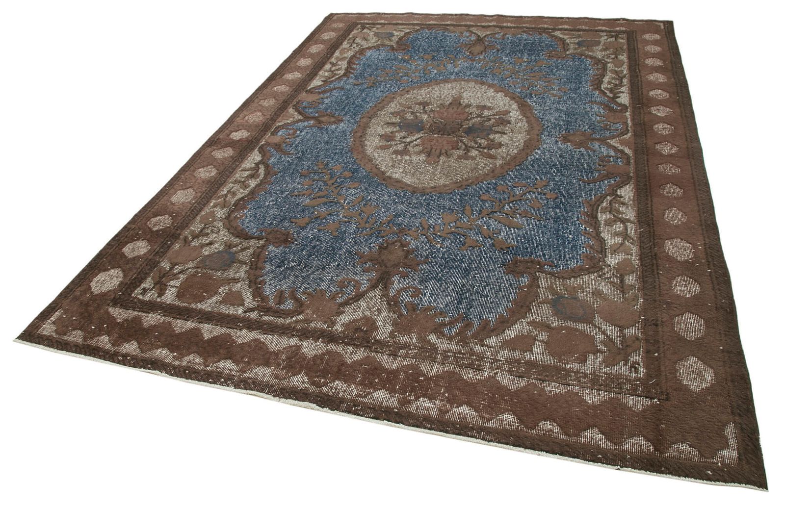 Handmade Contemporary Brown Overdyed Rug photo for sale