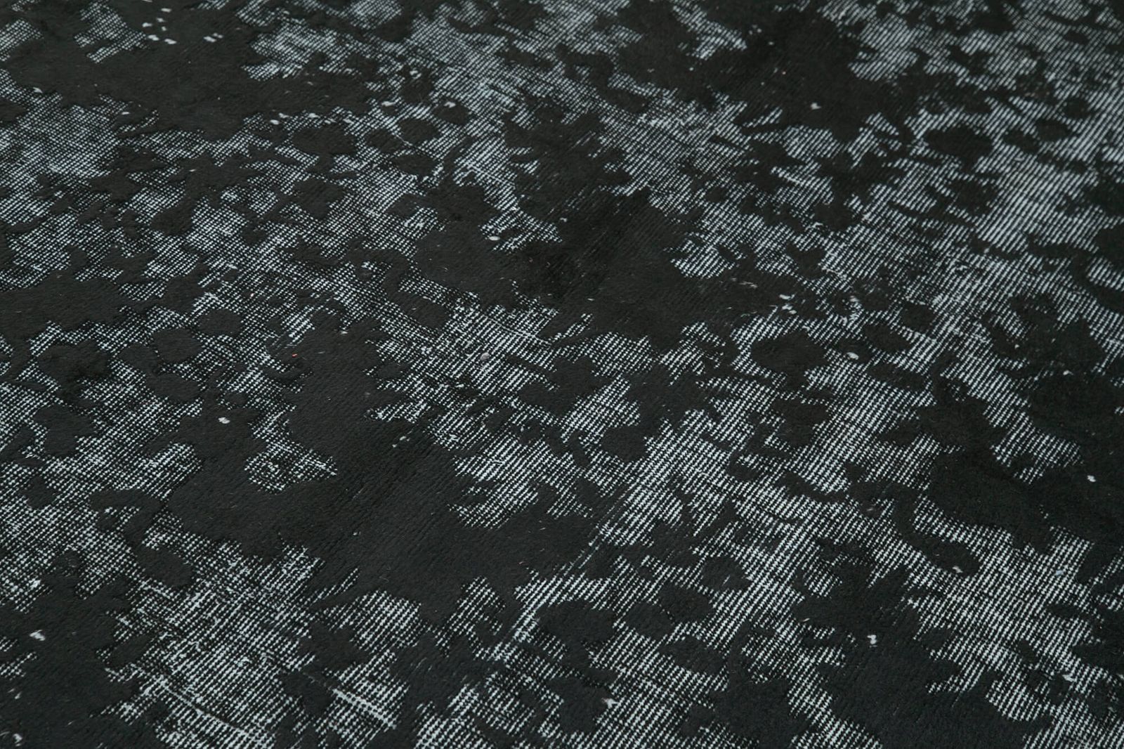 Handgemaakt handgeknoopt zwart overdyed vloerkleed photo 460.0