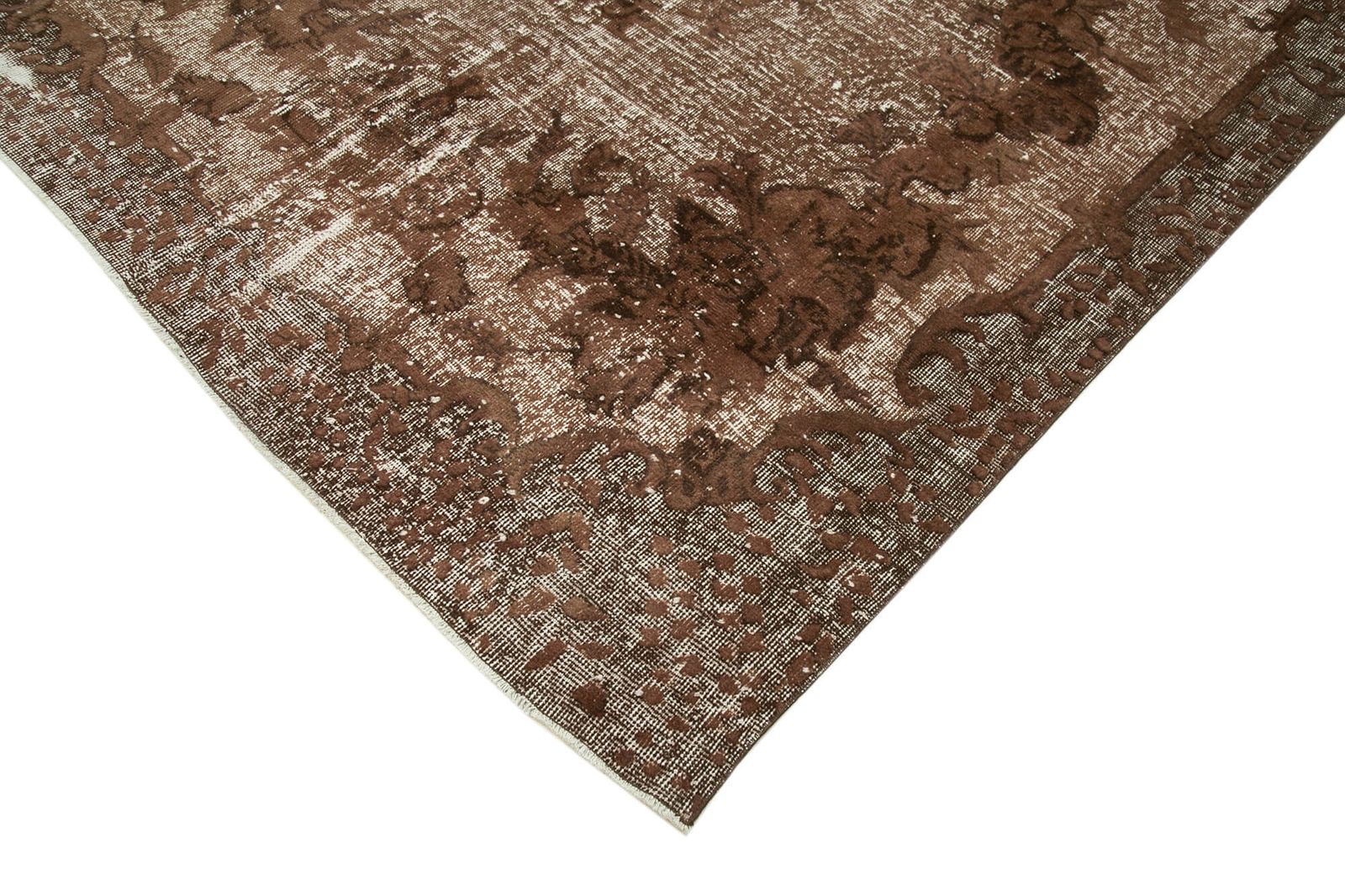 Handmade Traditional Brown Overdyed Rug photo Textiles