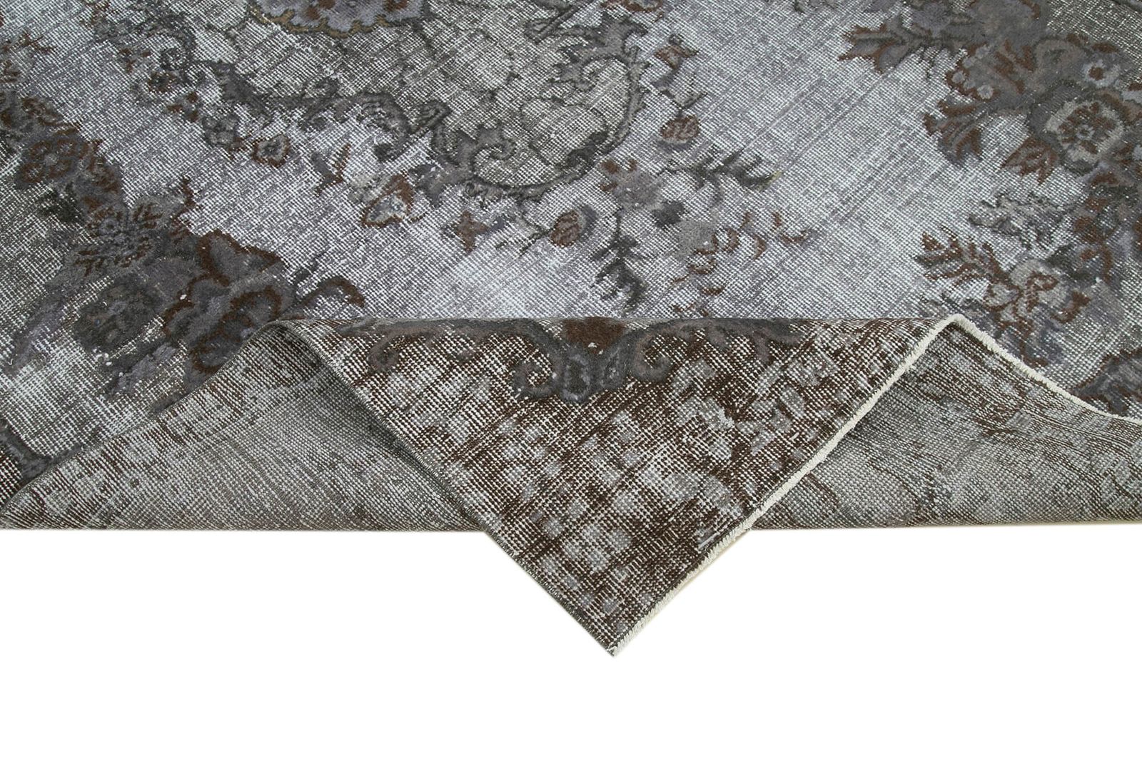 Handmade Contemporary Grey Overdyed Rug photo vinterior
