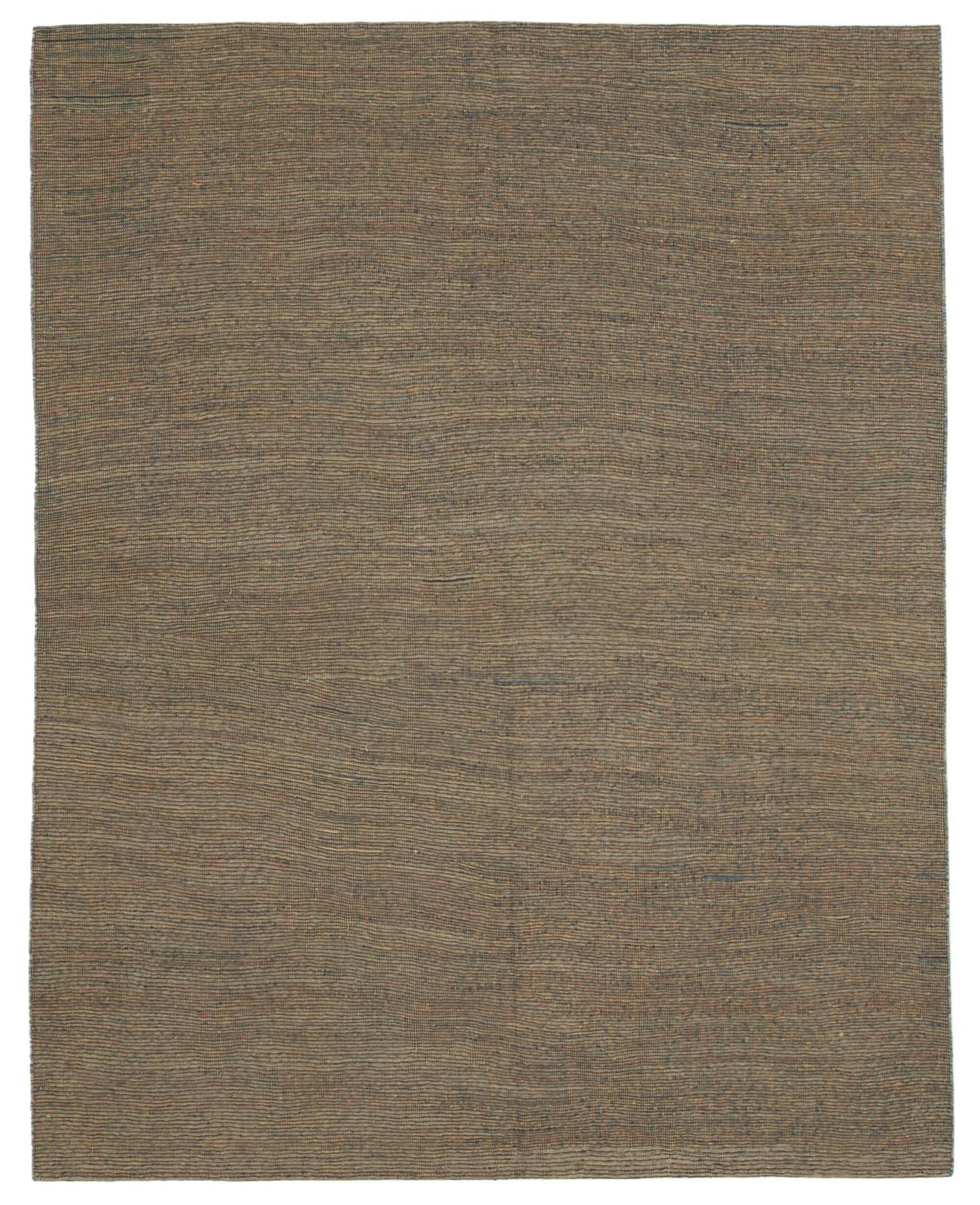 Handmade Oriental Wool Brown Kilim Rug
