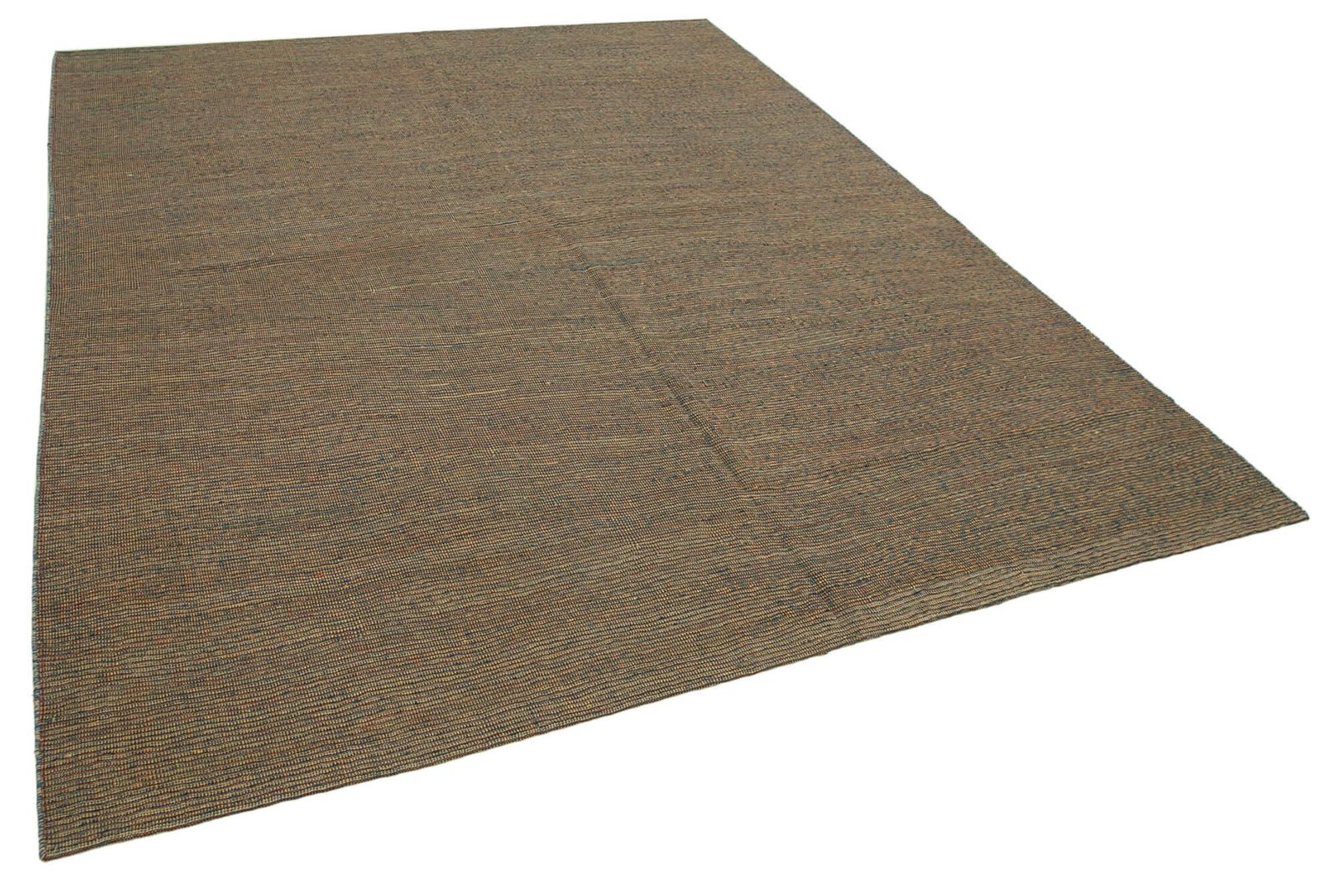 Handmade Oriental Wool Brown Kilim Rug photo furniture