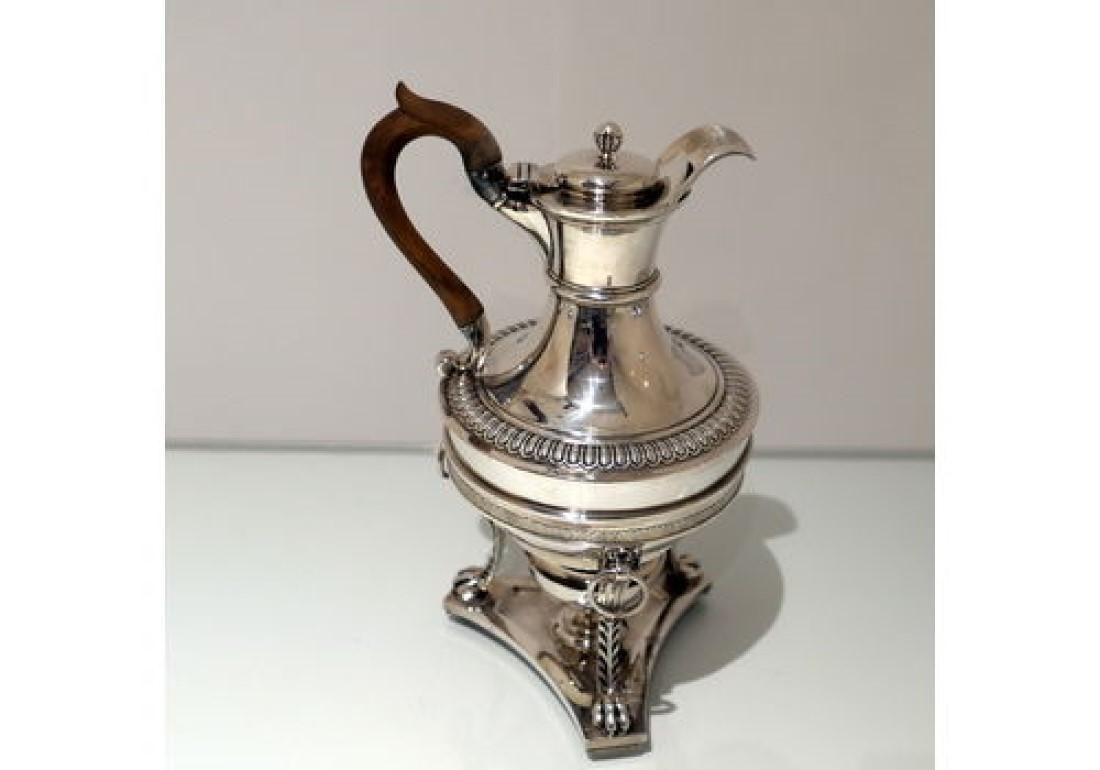 Early 19th Century Antique George III Sterling Silver Biggin On Stand London 1807 John Emes photo 3450.0