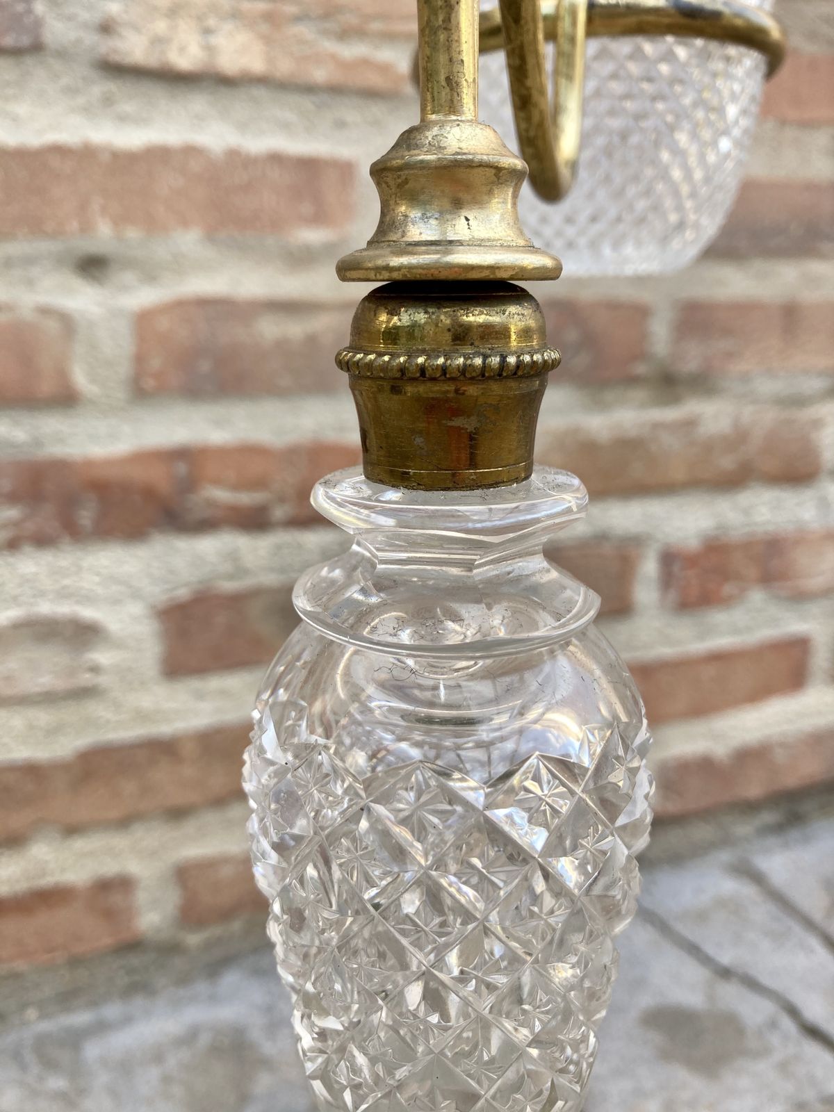 photo furniture Late XIX Pair Of Victorian Cut Glass Candle Holders In Brass From Cricklite Clarke Trade