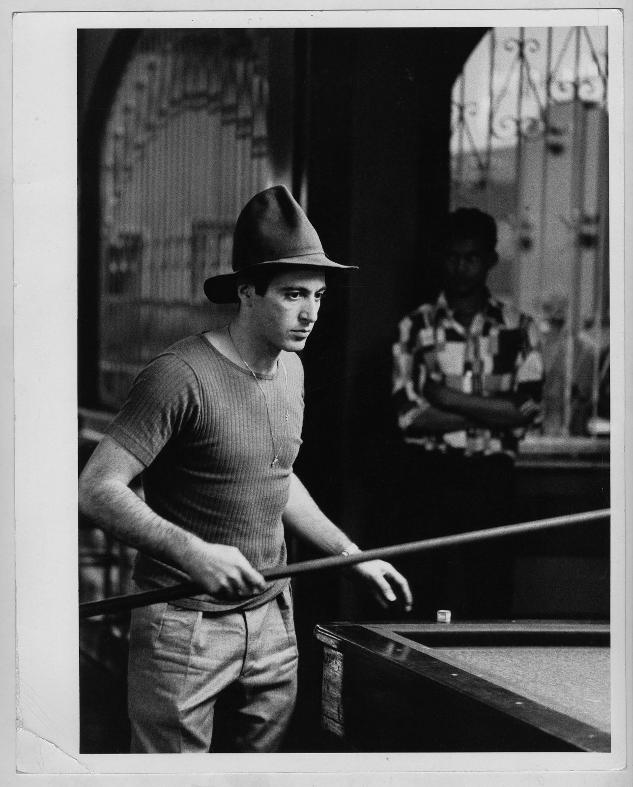 Steve Schapiro Al Pacino Focused On The Billiard Game Circa 1970