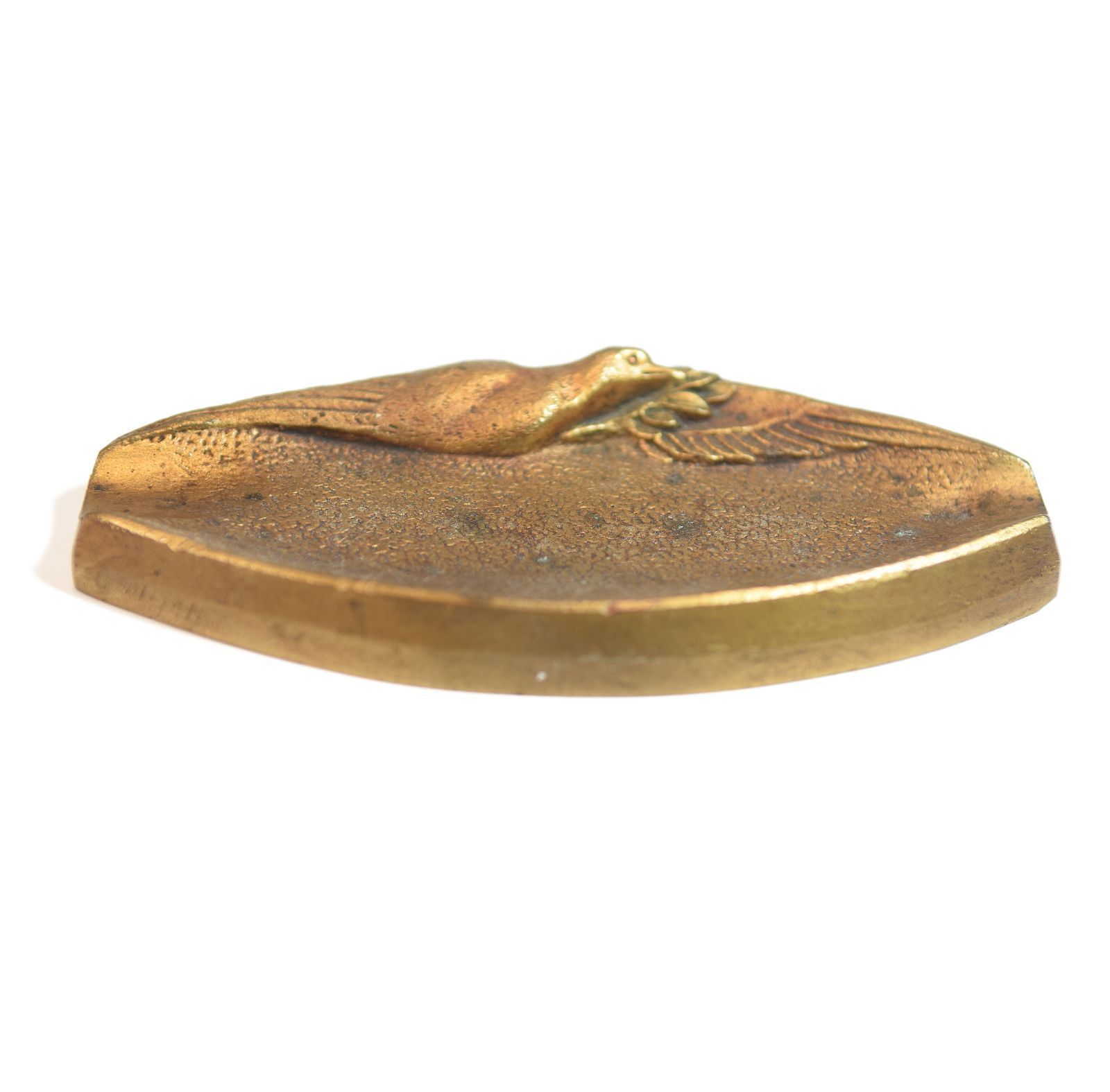 Bronze Paperweight With Art Deco Bird Decoration