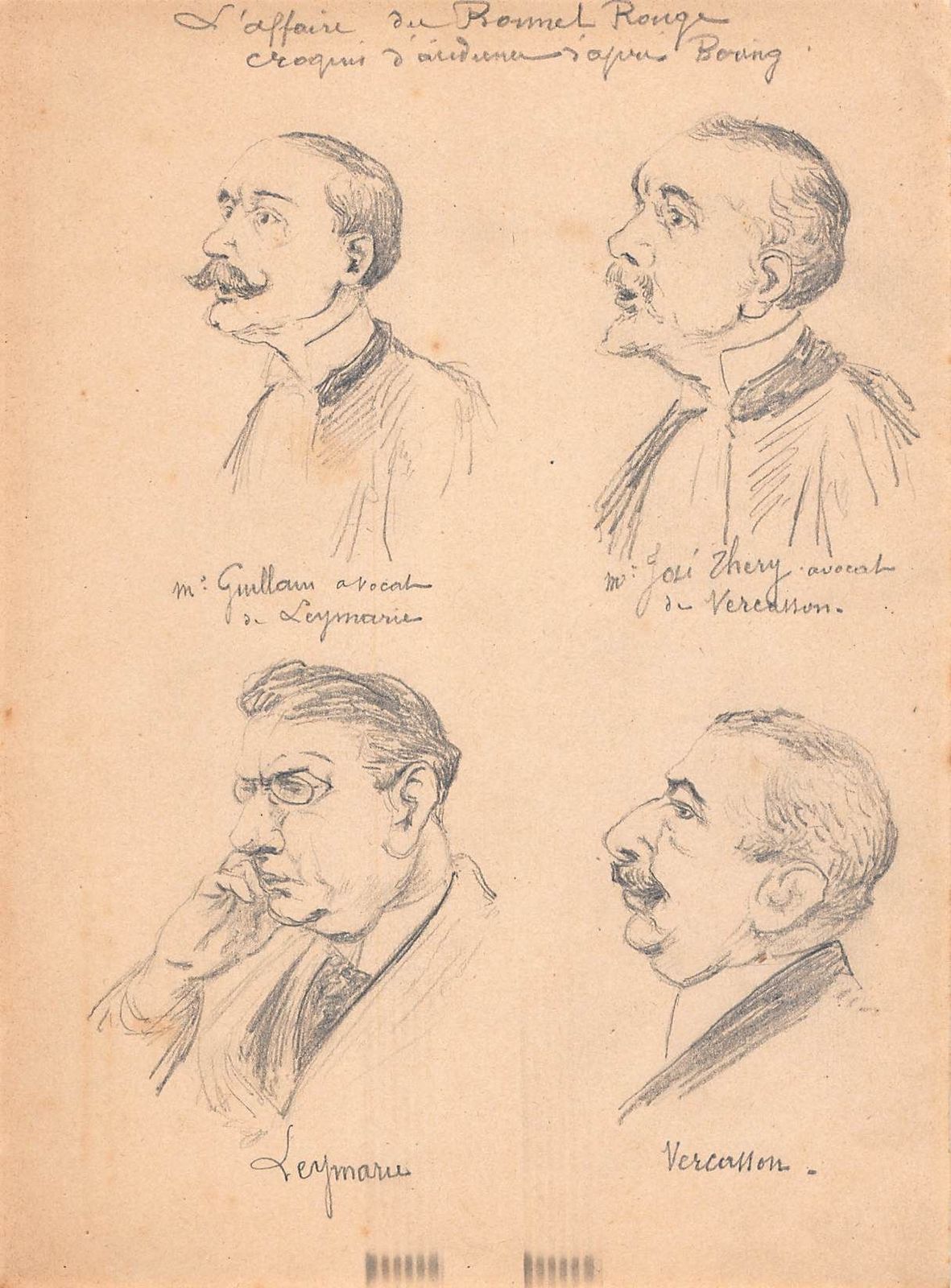 Series Of 8 Audience Drawings II Ird Republic The Bonnet Rouge Affair photo Art