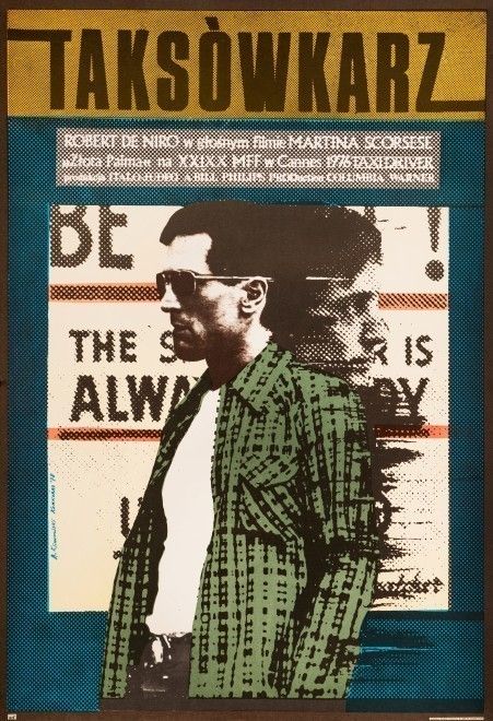Taxi Driver Original Vintage Polish Film Poster By Andrzej Klimowski, 1978