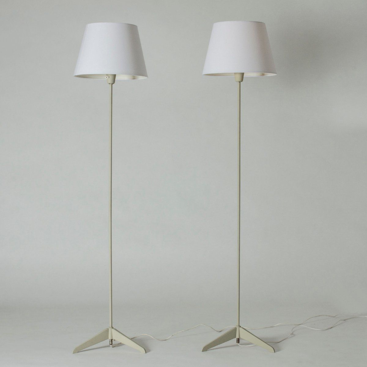 Vinatge Lacquered Metal Floor Lamps From Asea, 1950s, Set Of 2 photo 2168.0