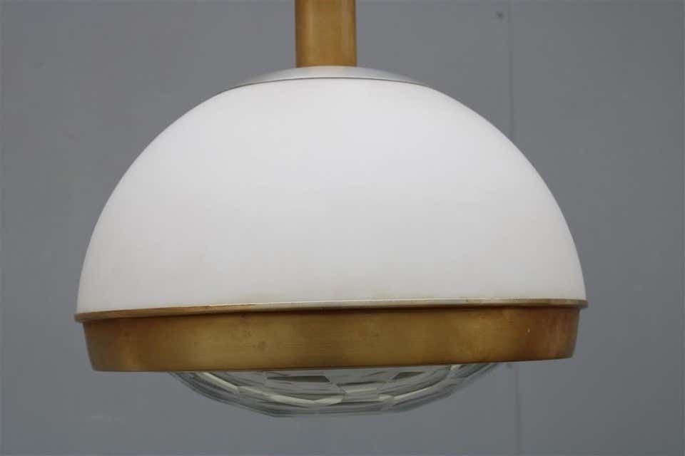 1997.0 Chandelier Pia Guidetti Crippa For Lumi Italian Midcentury Design White Diamond photo