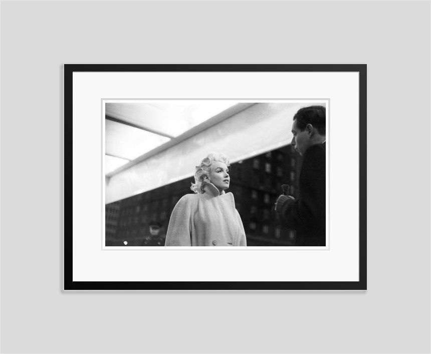 'Marilyn In Grand Central Station' Marilyn Monroe 1955 Oversize Silver Gelatin Print Framed In Black