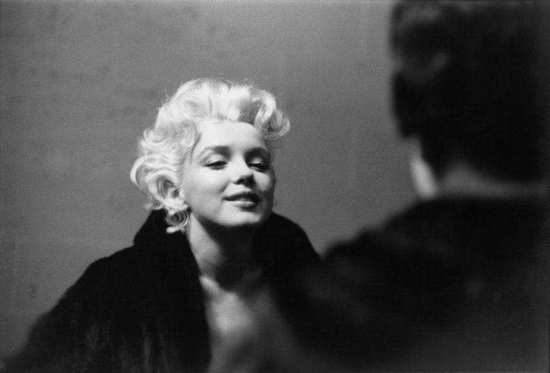 'Marilyn Takes It To The Streets' Marilyn Monroe 1955 Silver Gelatin Print Framed In Black photo furniture