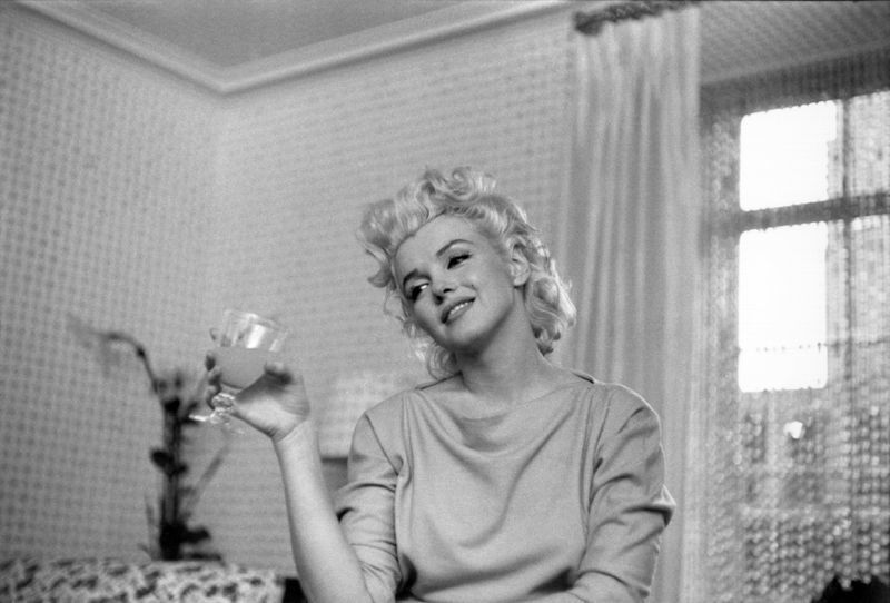 'Quiet Moment' Marilyn Monroe 1955 Oversize Silver Gelatin Print Framed In White photo furniture