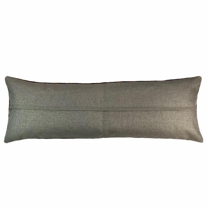 Uniek Kelim Kussen, Turkish Kilim Pillow, Kussenhoes 16"×48", Bankkussen, Buitenkussen, Kilim Kissenhülle photo for sale