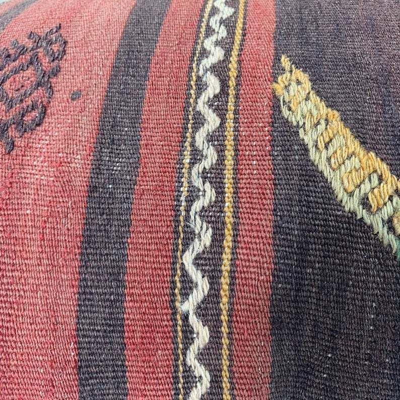 Edding Kilim Pillow, Oversize Cushion Cover, Long Bolster Kilim Pillow Cover, King Pillow Shams Long Pillows For Bed photo buy