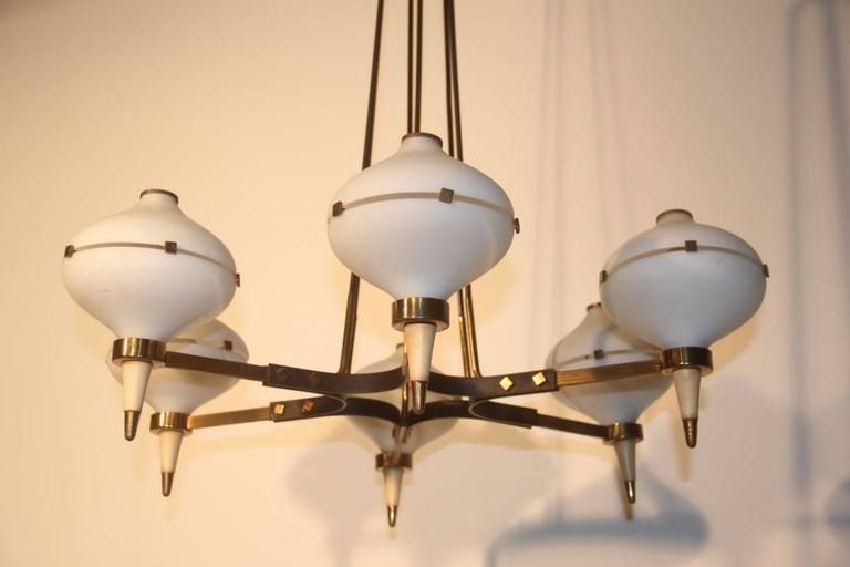 Stilnovo Design Mid Century Chandelier, Italian, 1950s photo 3360.0