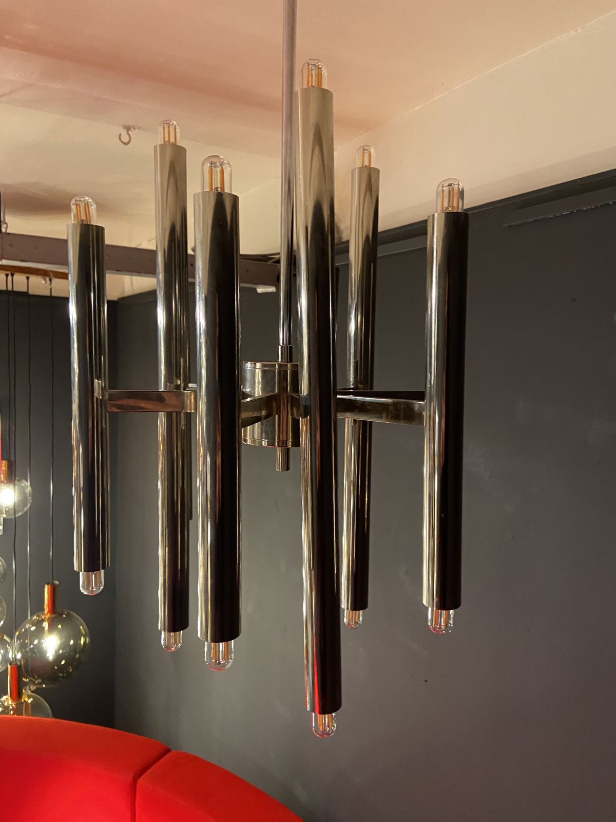 Gaetano Sciolari Ceiling Lamp With 18 Lights For Boulanger photo vinterior
