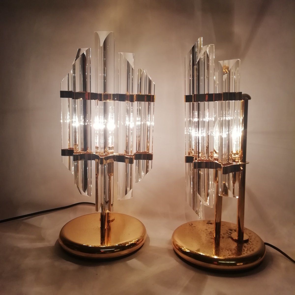 Table Lamps By Paolo Venini, 1970s, Set Of 2 photo vintage