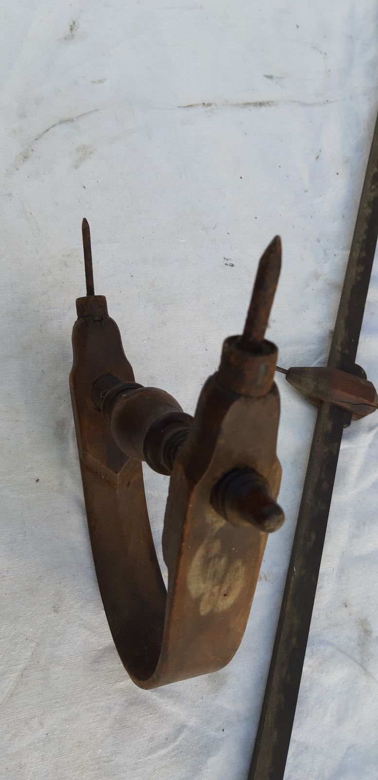 2 Old Wooden Carpentry Compass photo 235.6