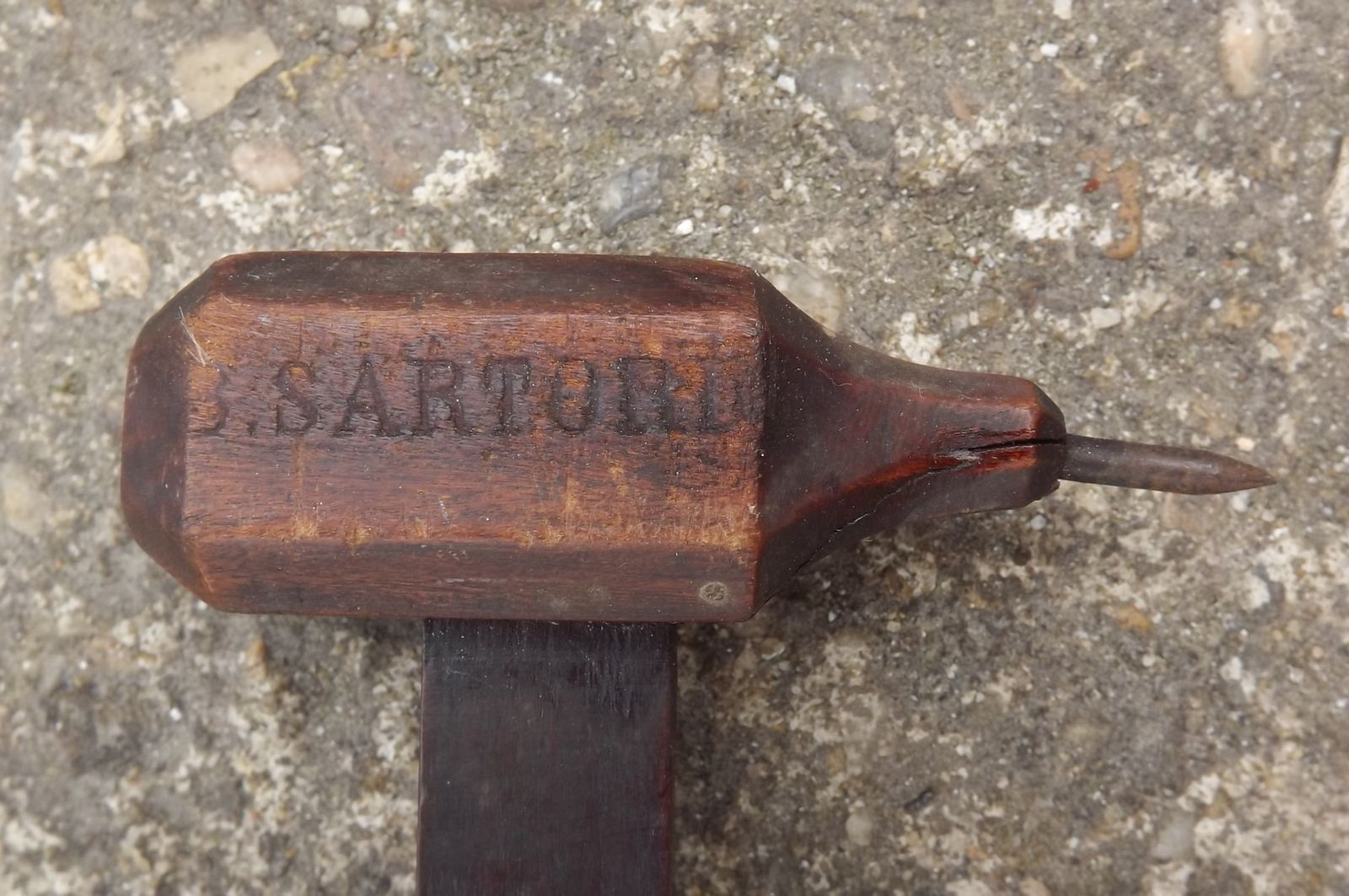 2 Old Wooden Carpentry Compass photo vintage