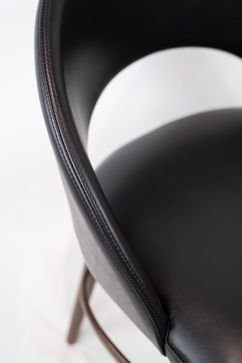 Armchair Upholstered In Black Elegance Leather With Rosewood Legs Designed By Chr. Linneberg From The 1960s. photo for sale
