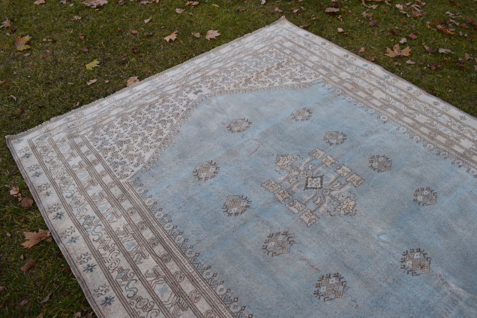 Decorative Turkish Soft Color Oushak Rug Handwoven Square Wool Carpet For Modern Office & Home Decor 212 X 265 Cm photo 914.0