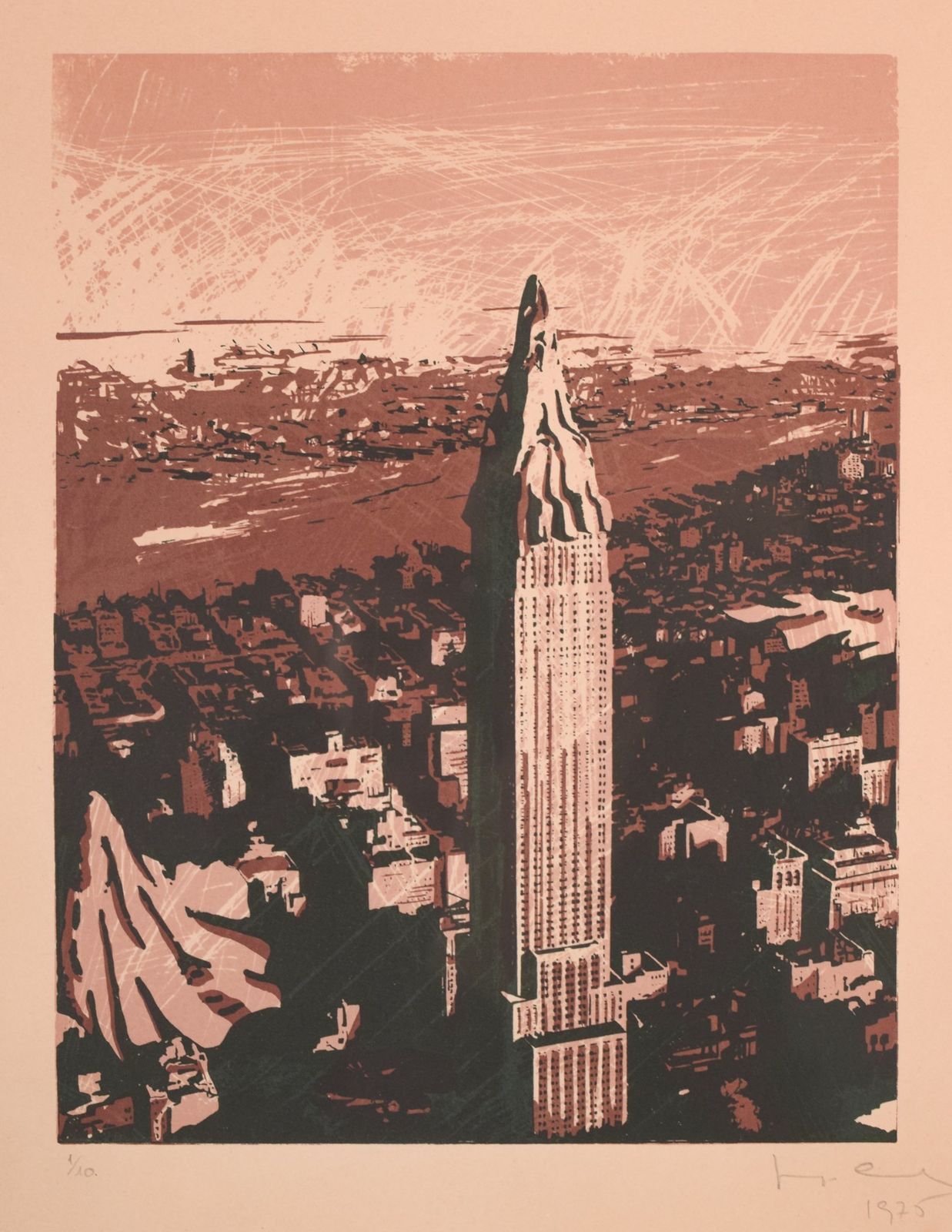 Framed Silk Screen New York