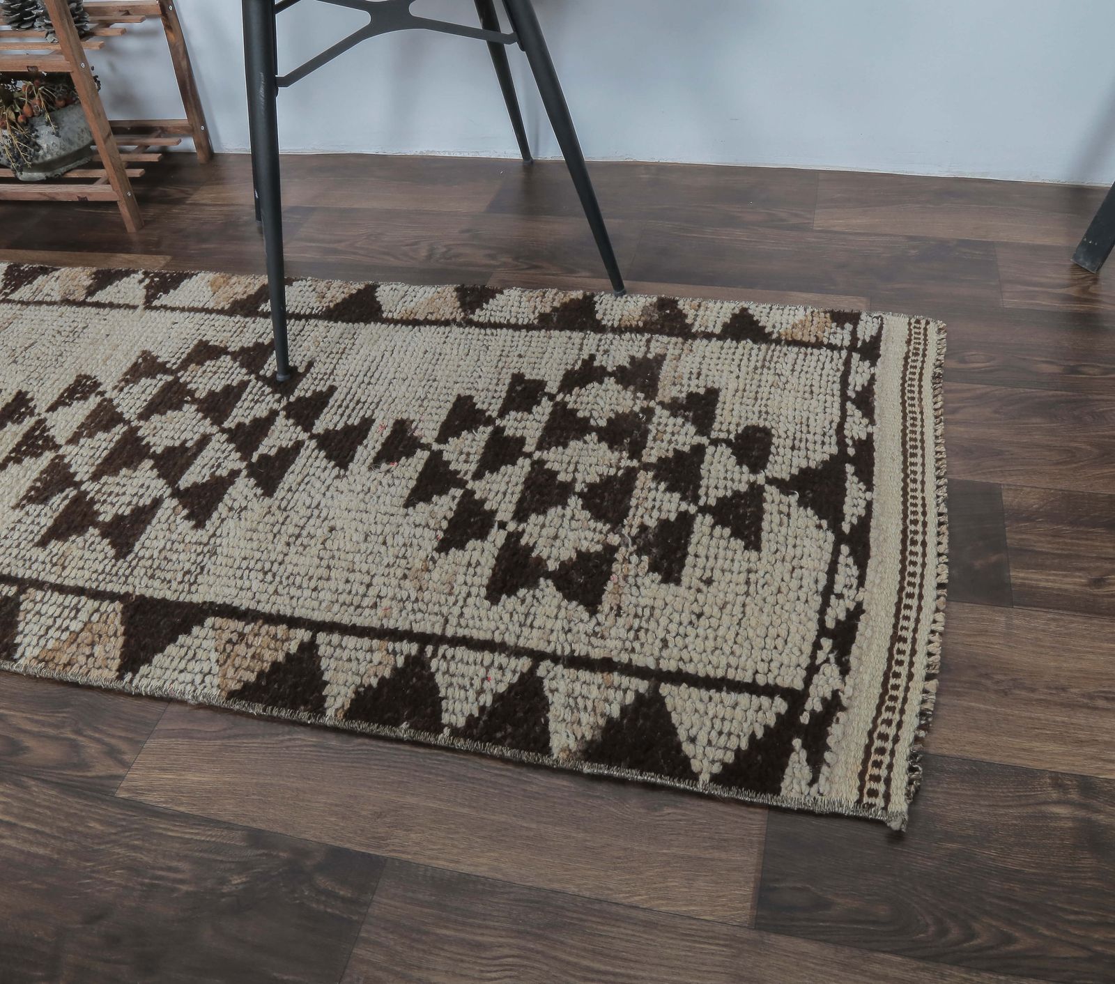 Oushak Turkish Wool Rug, Beige & Brown Handmade Vintage Rugs, Hallway Runner, Farmhouse Decor, One Of A Kind, Anatolian, Ethnic photo Textiles