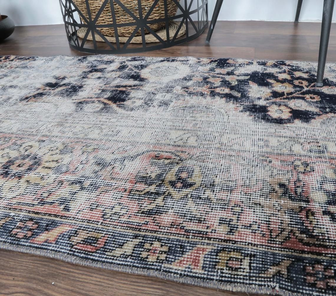 2x6 Turkish Vintage Runner, Oushak Handmade Wool Half Rug, Oriental Distressed Hallway Rugs, Farmhouse Decor, One Of A Kind, Anatolian photo 168.0