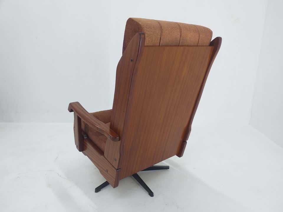 Mid Century Scandinavian Swivel Armchair, Norway, 1970s. photo vintage