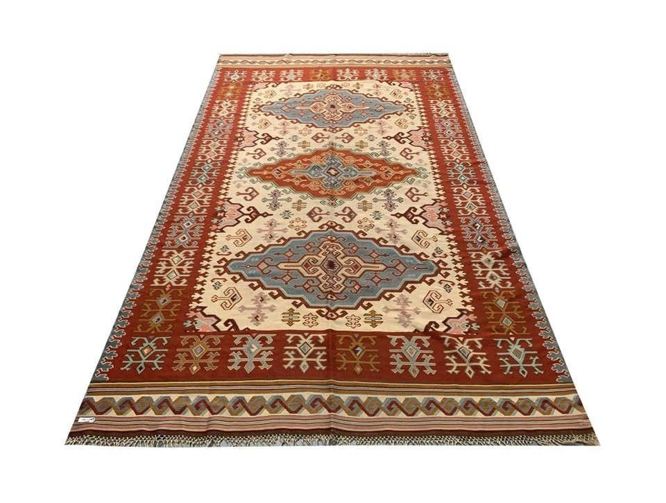 Rare Antique Pirot Serbian Kilim Rug, Handwoven Wool Oriental Rug  180x300cm photo furniture