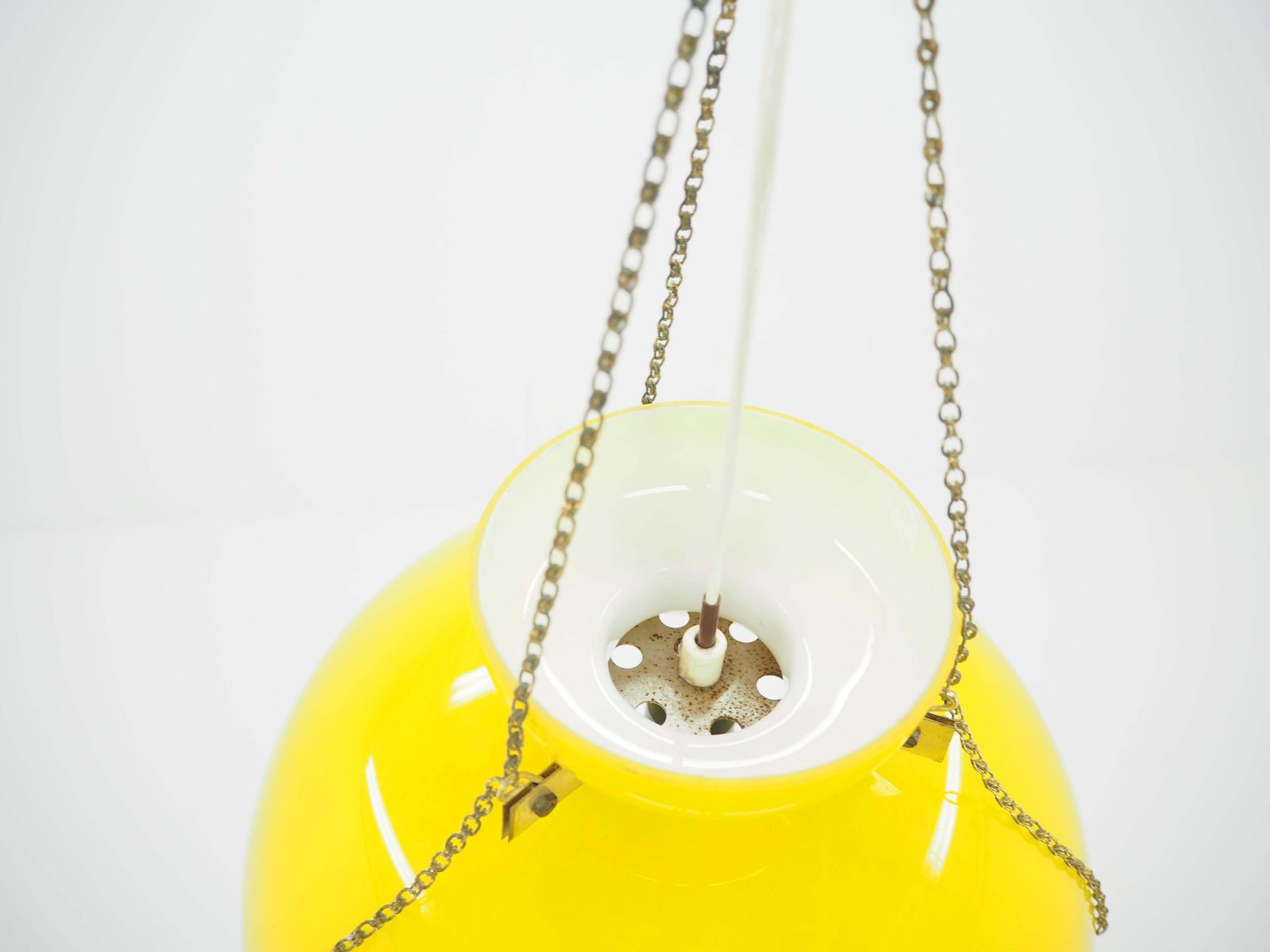 Midcentury Glass Chandelier In Style Of Harvey Guzzini, 1960s photo Lighting