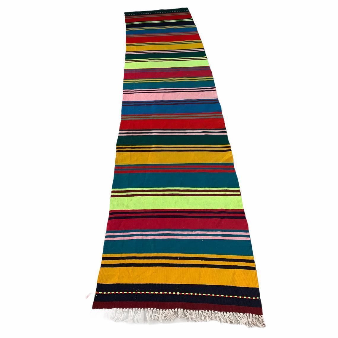 Traditionele Turkse Kilim Loper, Vintage Turkse Wollen Kelim Loper 290 X 61 Cm photo vinterior