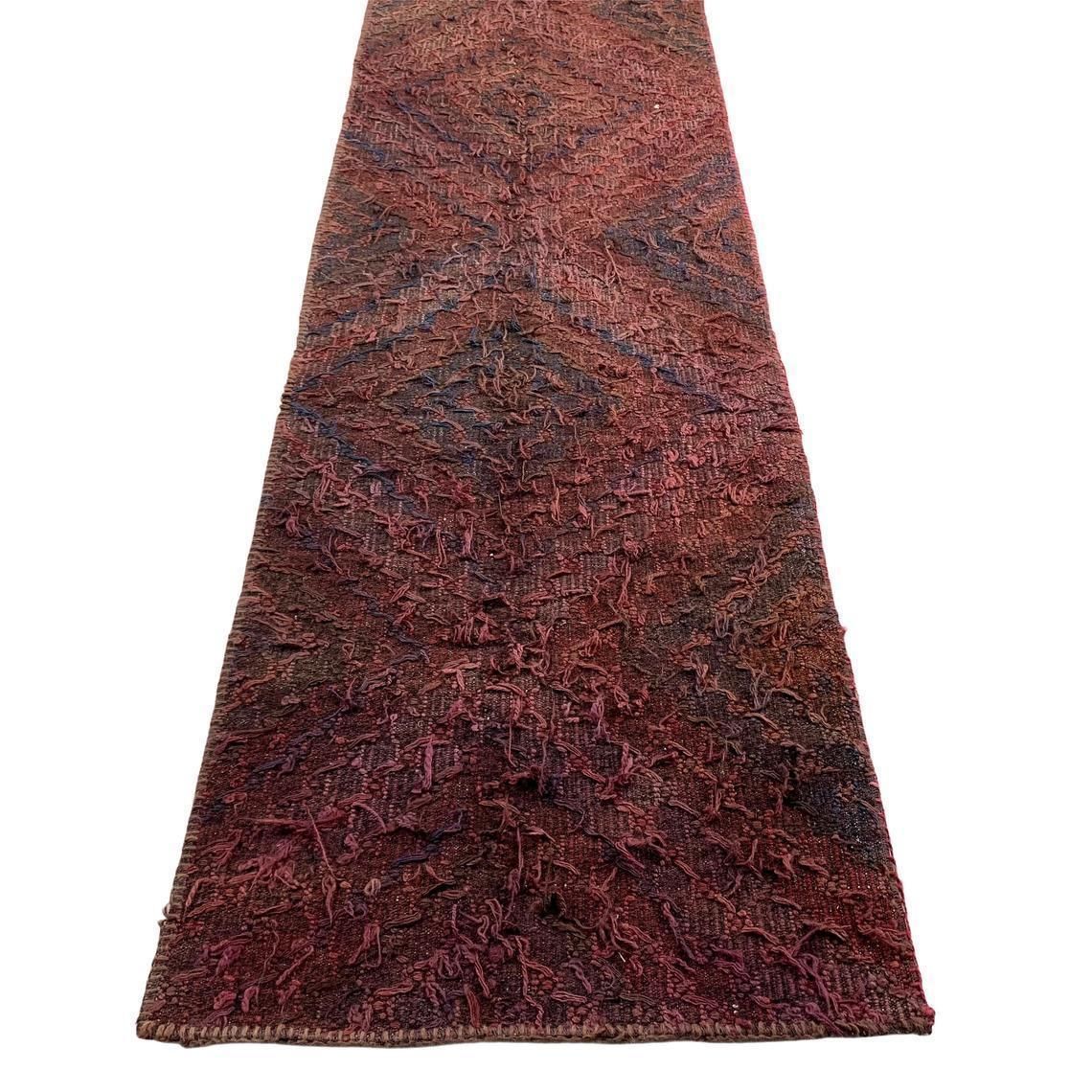 Traditional Turkish Kilim Rug Runner Shabby Vintage Wool Country Home Kelim Runner 289 X 60 Cm photo vinterior