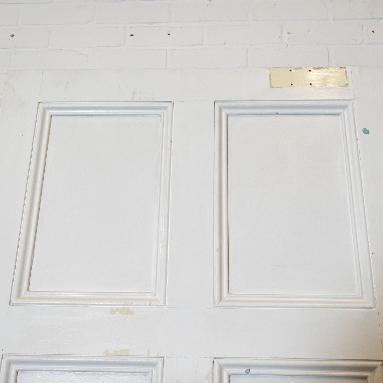 Large Georgian Style Solid Pine Panelled Door   225.5cm X 104.5cm photo vintage