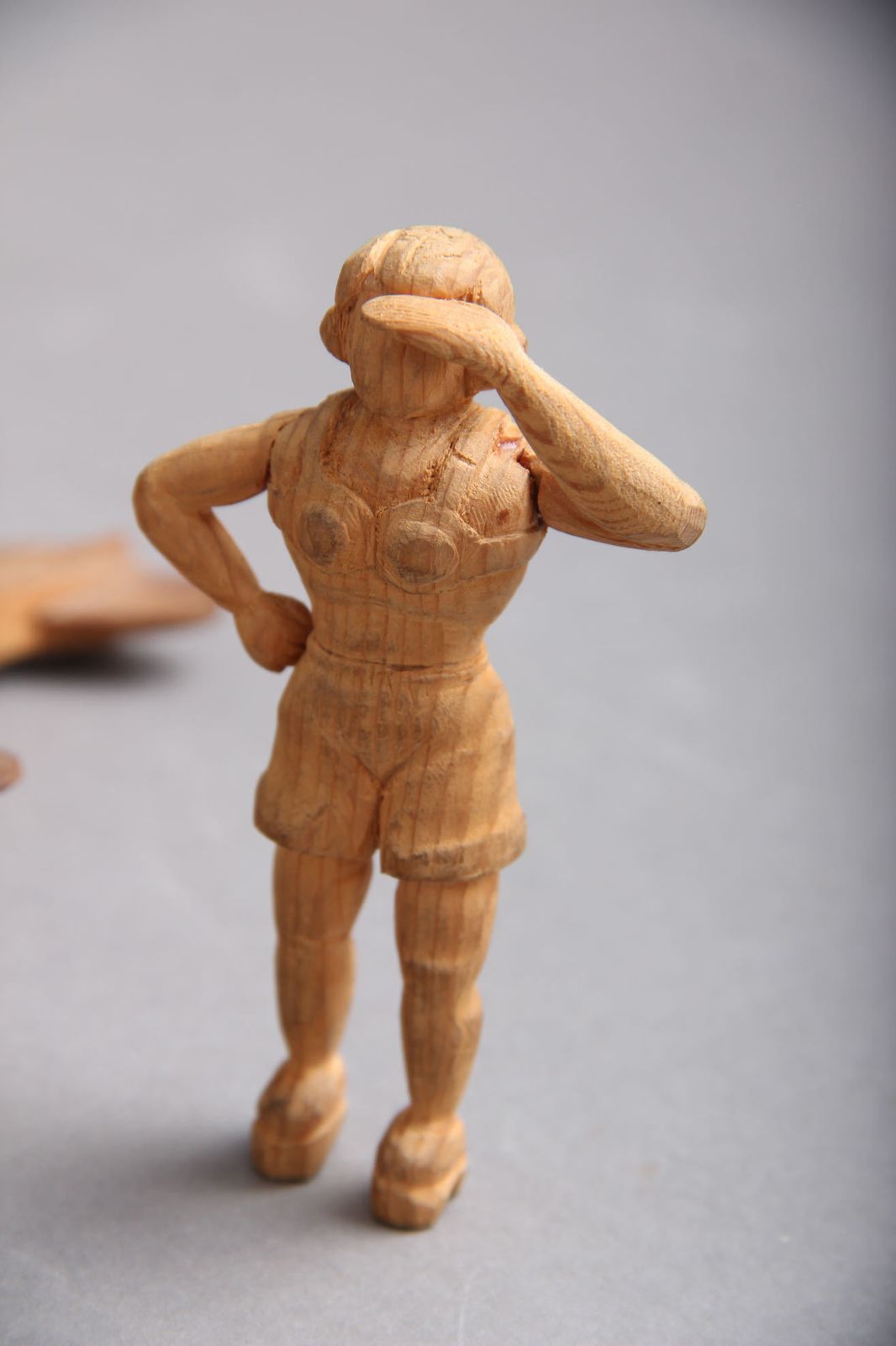 Home Decor Wooden Figures Handcrafted By Victor Mehl (1911 1944) Produced By Danish Prisoners Of War During World War II. photo