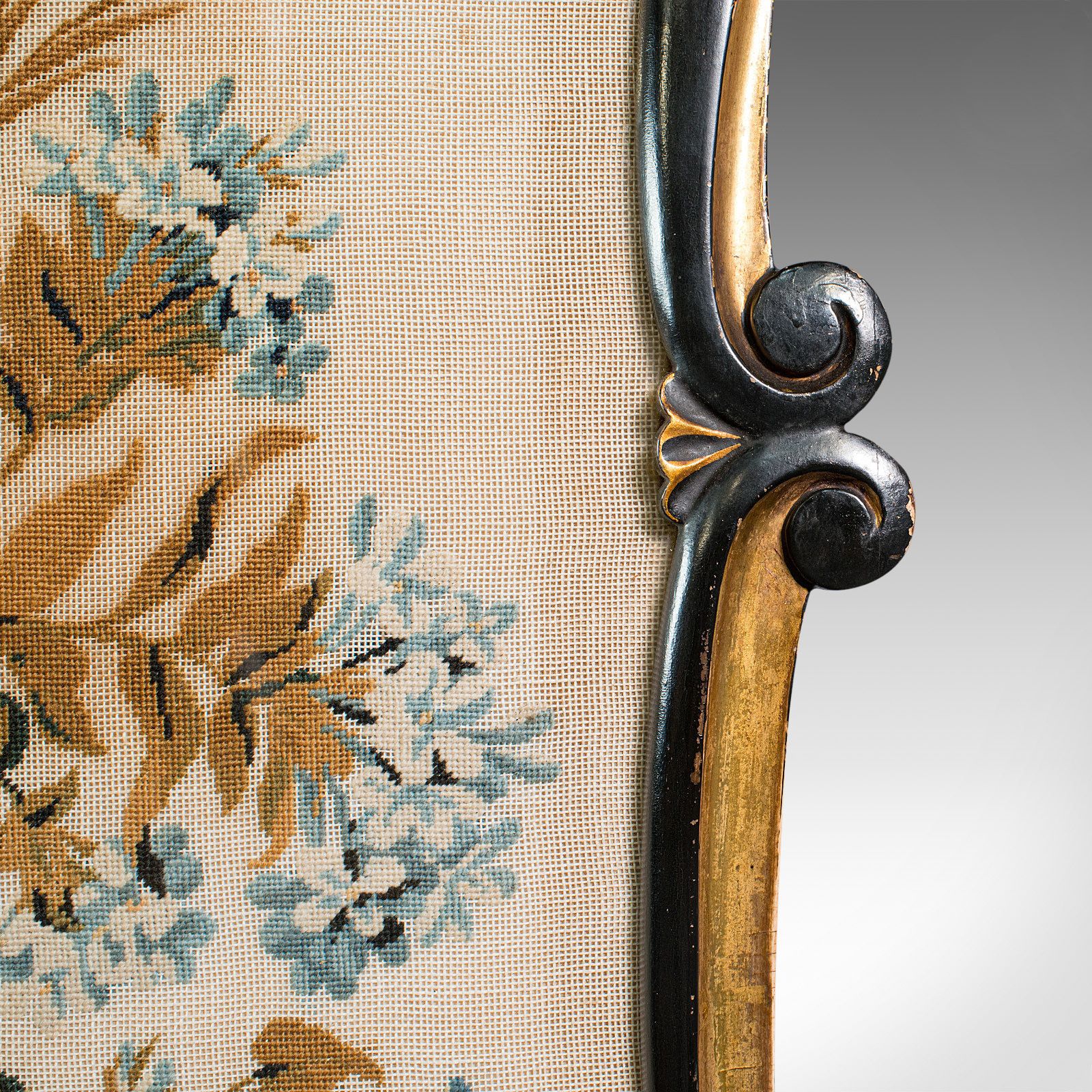 Antique Fireside Screen, English, Panel, Needlepoint, Tapestry, Regency, C1830 photo buy
